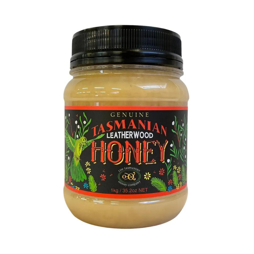 Tasmanian Honey Leatherwood Plastic Jar 1kg (Not For Sale In WA)