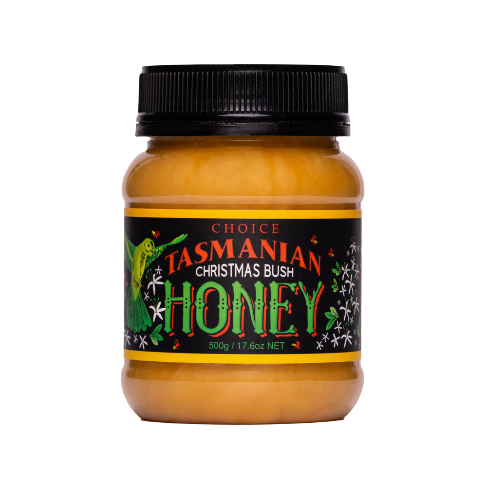 Tasmanian Honey Christmas Bush Plastic Jar 500g (Not For Sale In WA)