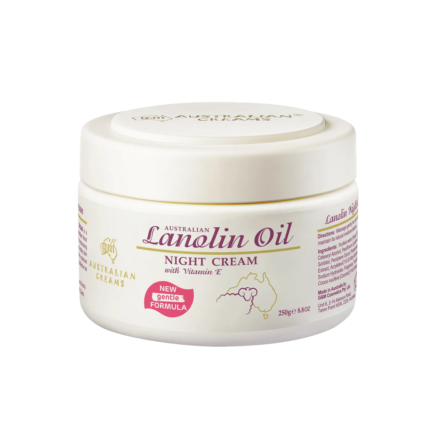 G&M Cosmetics Australian Lanolin Oil Night Cream 250g