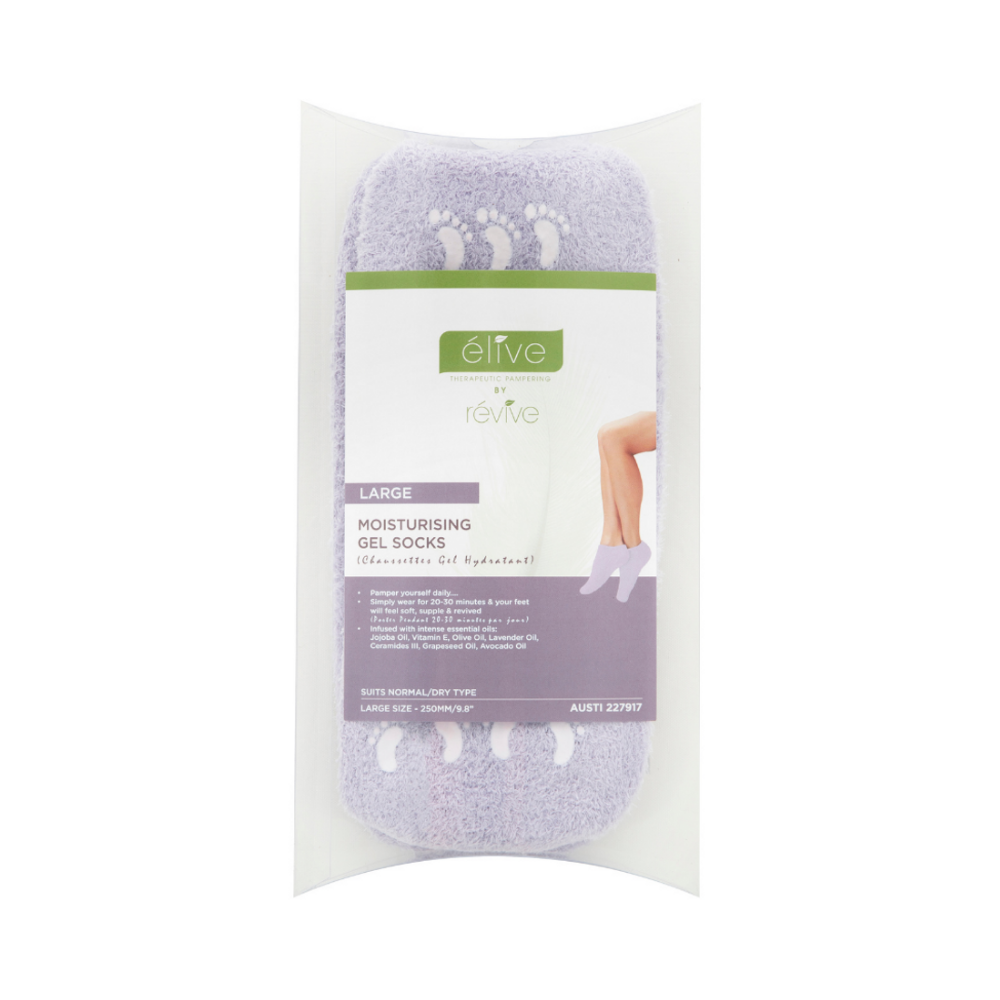 Elive Moisturising Gel Socks (Large)