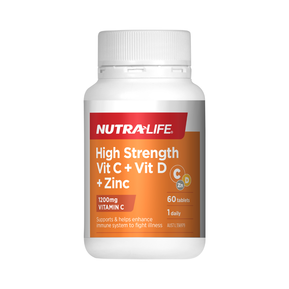 Nutra-Life Vitamin C 1200 + D + Zinc 60 Tablets