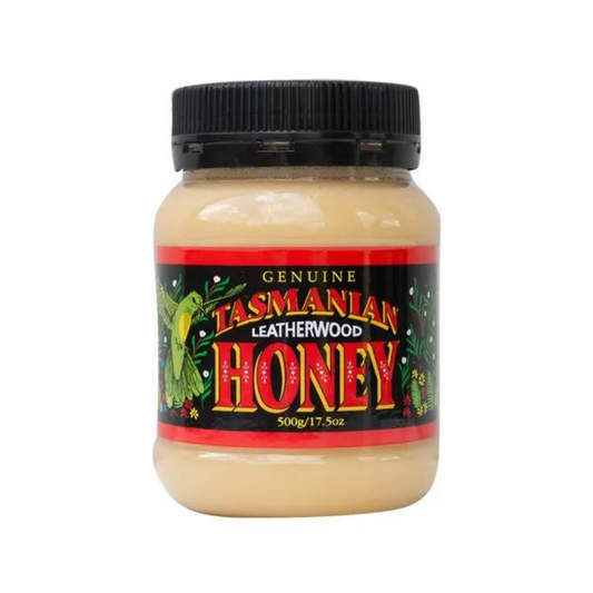 Tasmanian Honey Leatherwood Plastic Jar 500g (Not For Sale In WA)