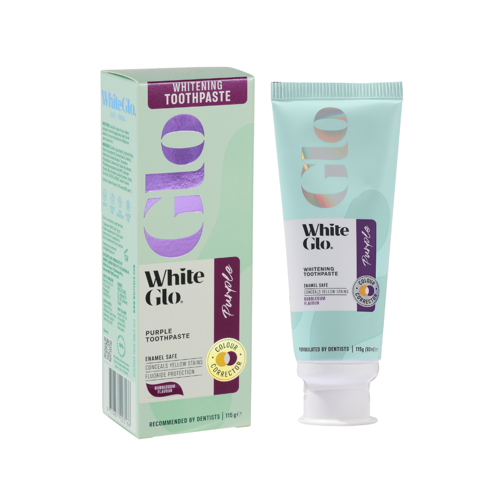 White Glo Purple Whitening Toothpaste 115g – Euro Classic
