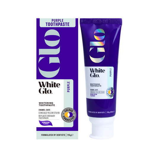 White Glo Purple Whitening Toothpaste 115g