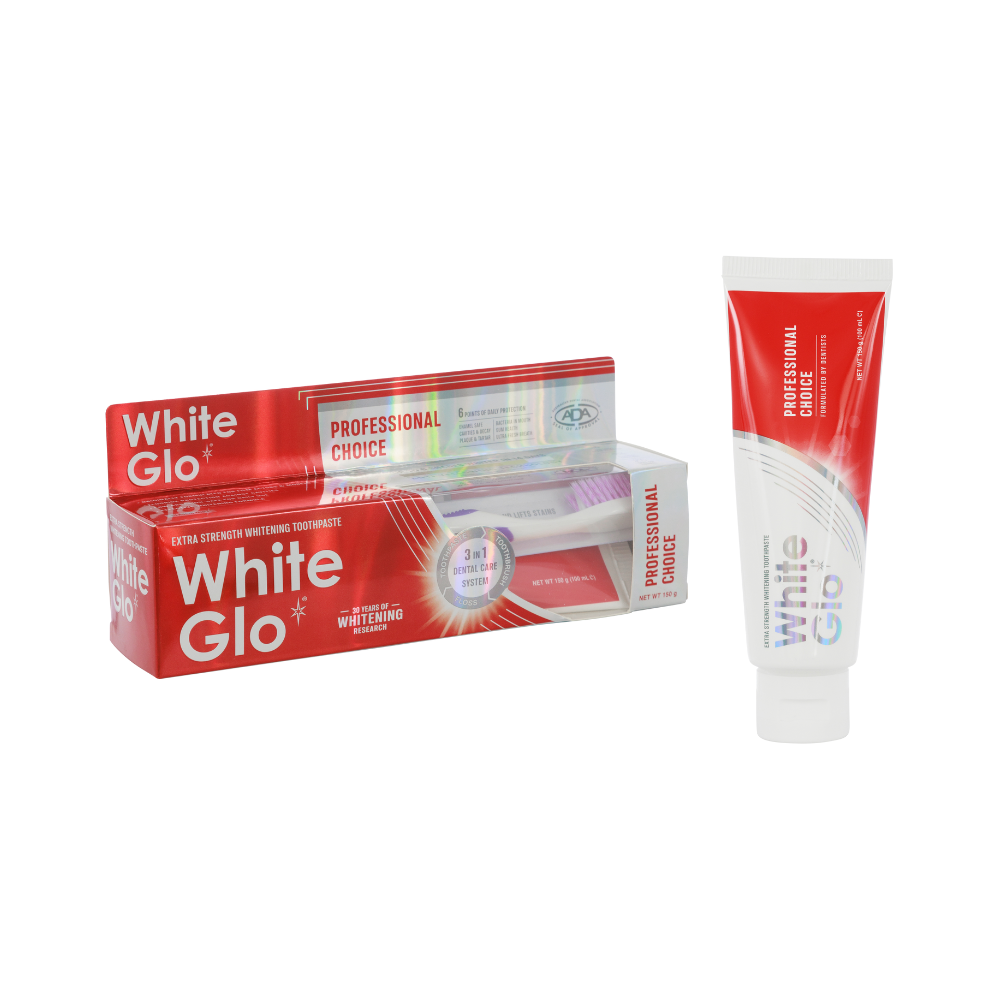 White Glo New Professional Choice Extra Strength Whitening Toothpaste ...