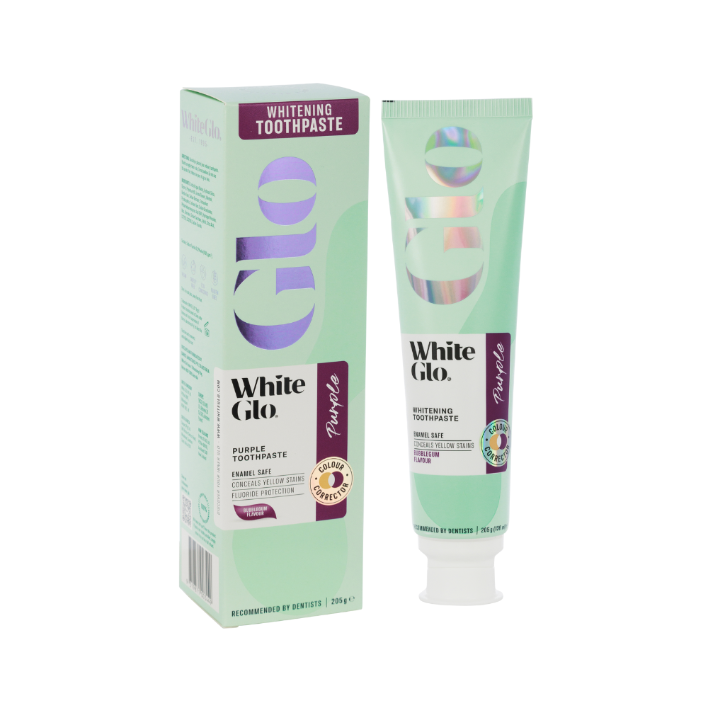 White Glo Purple Whitening Toothpaste 205g – Euro Classic