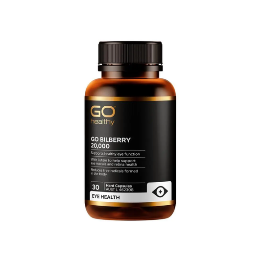 Go Healthy Bilberry 20,000mg 30 Vege Capsules