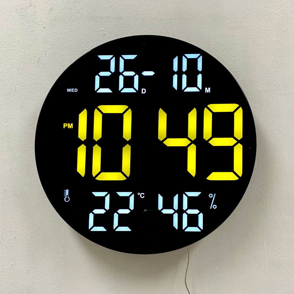 Vanguard Universal Multifunctional LED Clock CGH-8011 (Yellow)