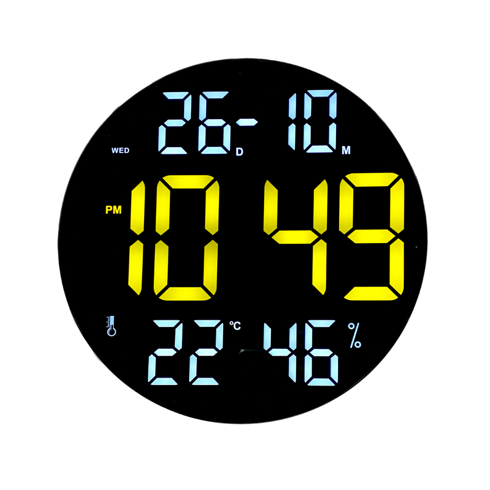 Vanguard Universal Multifunctional LED Clock CGH-8011 (Yellow)