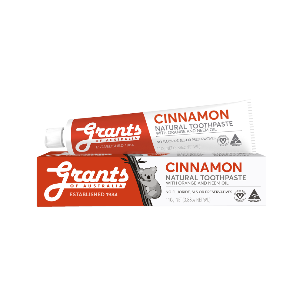 Grants of Australia Cinnamon Natural Toothpaste - Fluoride Free - 110g ...