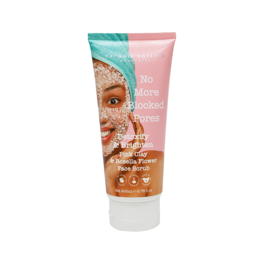 Organik Botanik - No More Pores No More Blocked Pores Pink Clay & Rosella Flower Face Scrub 200ml