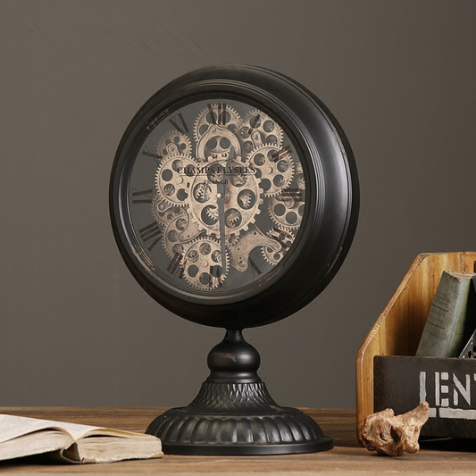 Vanguard Universal Metal Rotary Gears Desktop Clock TCM-16