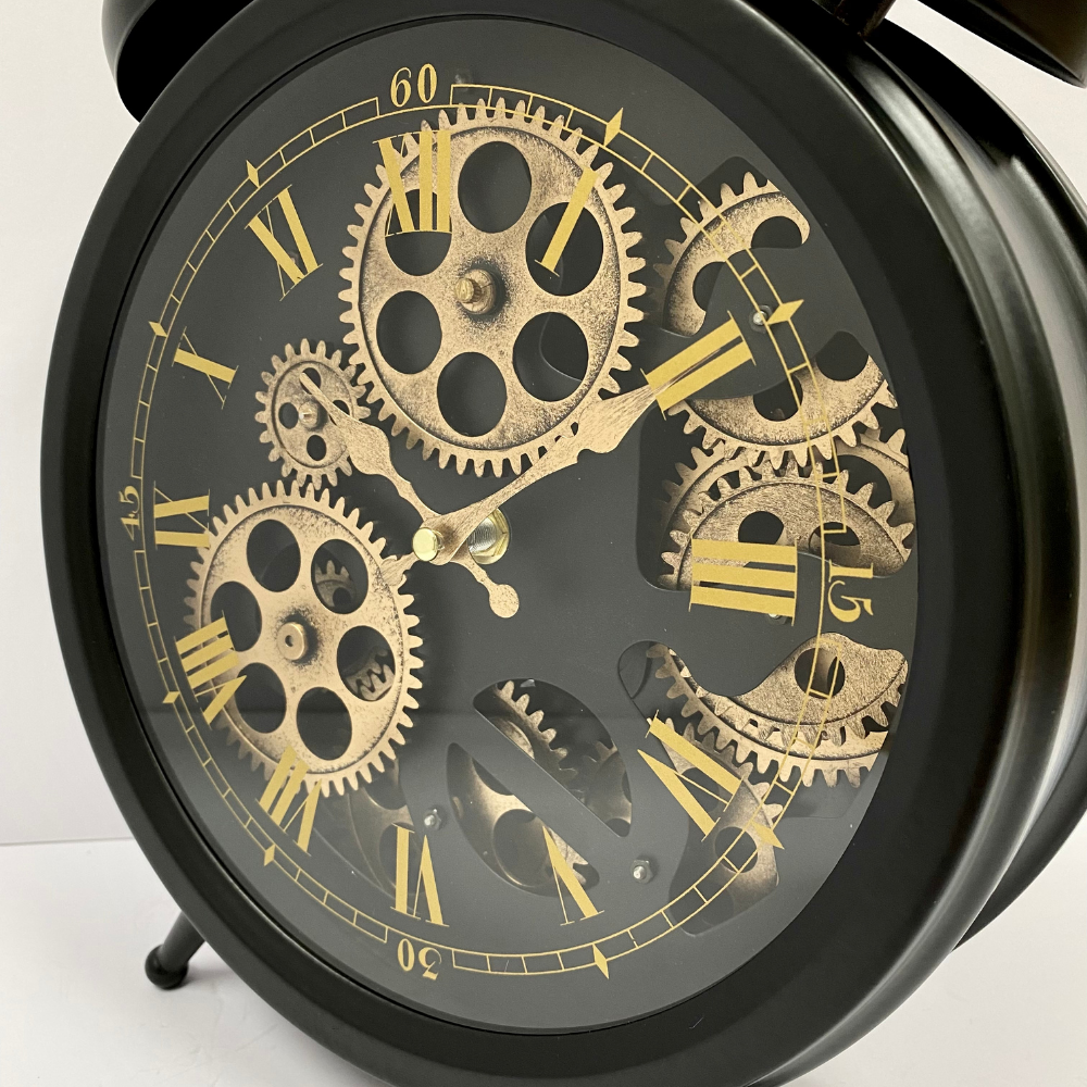 Vanguard Universal Metal Rotary Gears Desktop Clock TCM-17