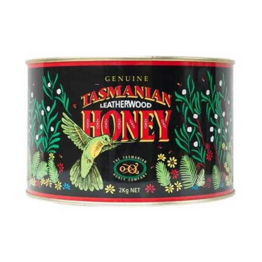 Tasmanian Honey Leatherwood Metal Can 2kg (Not For Sale In WA)