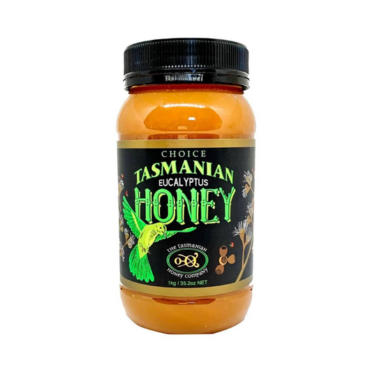 Tasmanian Honey Eucalyptus Plastic Jar 1kg (Not For Sale In WA)