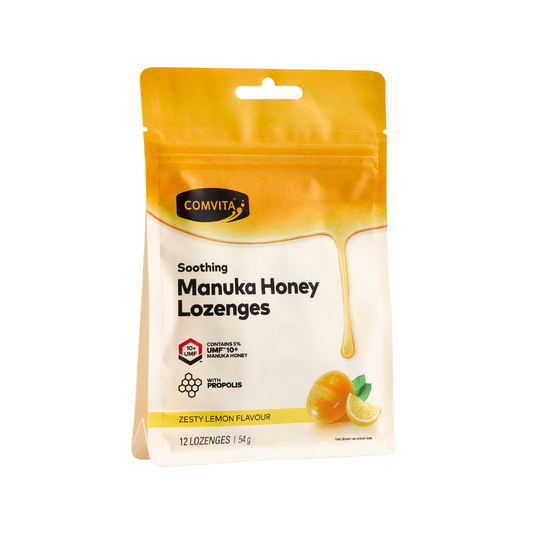 Comvita Manuka Honey Lozenges with Propolis Lemon & Honey 12 Lozenges