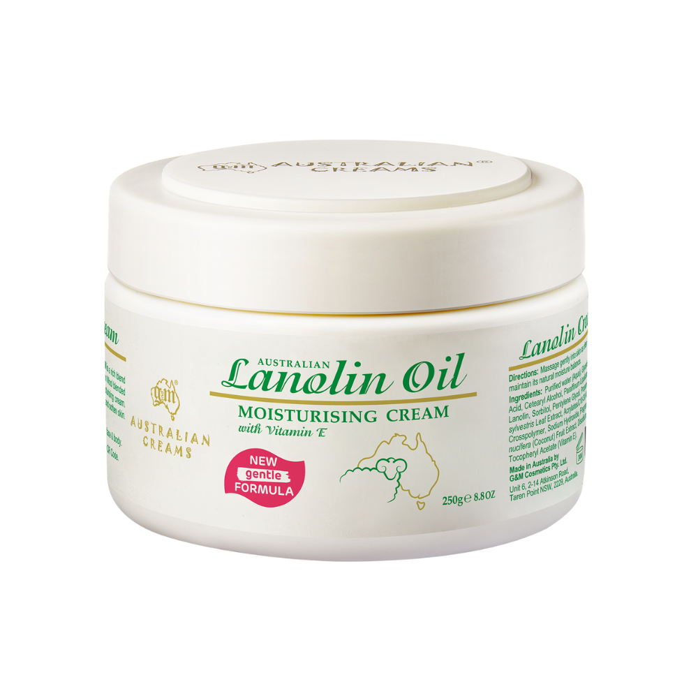 G&M Cosmetics Australian Lanolin Oil Moisturising Cream 250g (New Package)