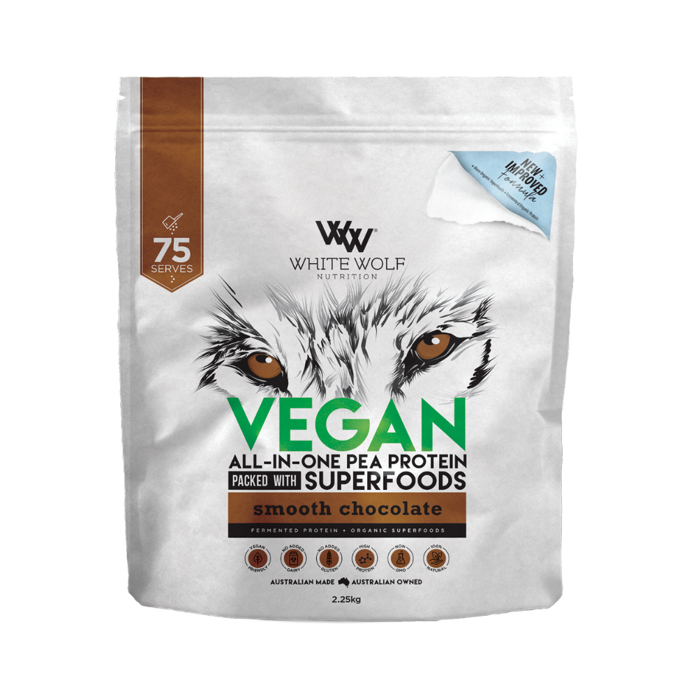 White Wolf Nutrition VEGAN ALL-IN-ONE PEA PROTEIN Smooth Chocolate 2.25kg