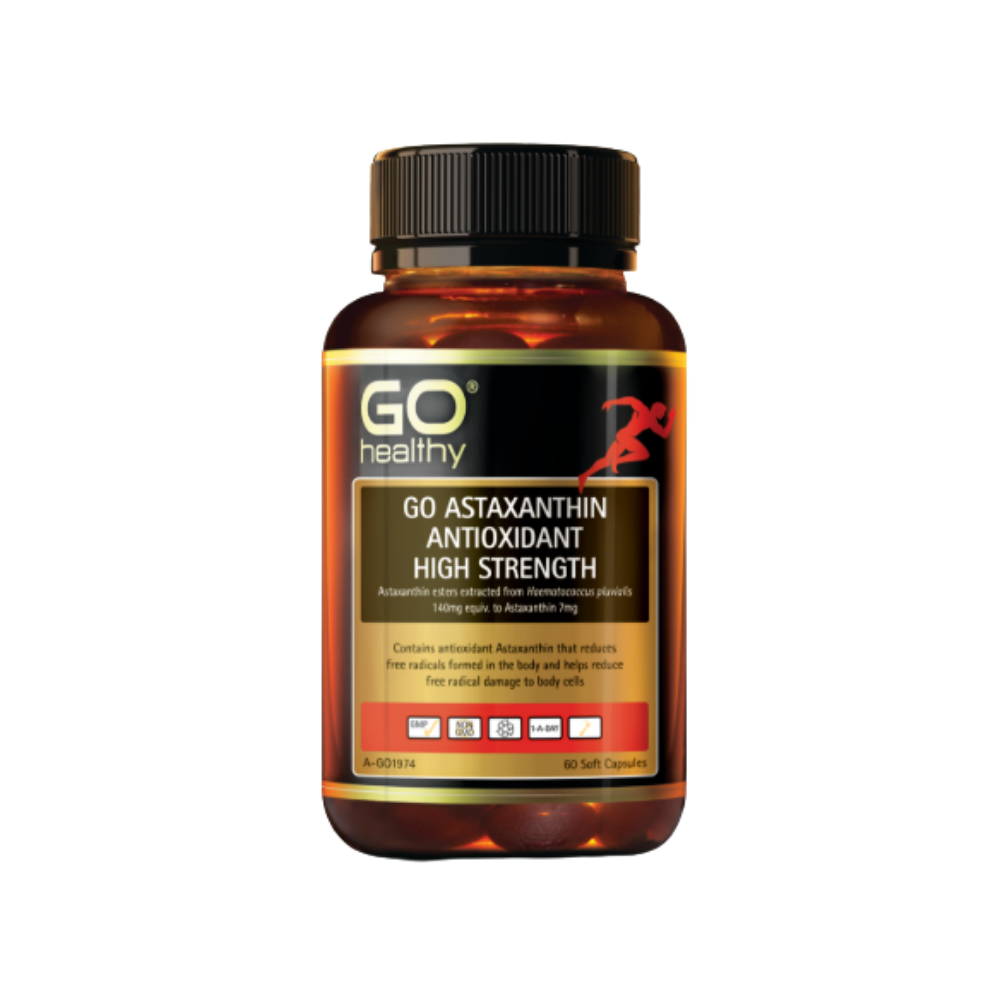 Go Healthy Astaxanthin Antioxidant High Strength 60 Capsules