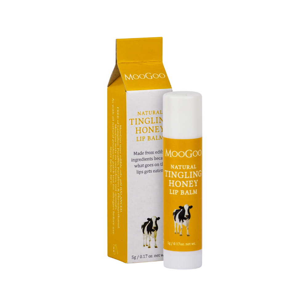 MooGoo Natural Edible Lip Balm 5g – Tingling Honey