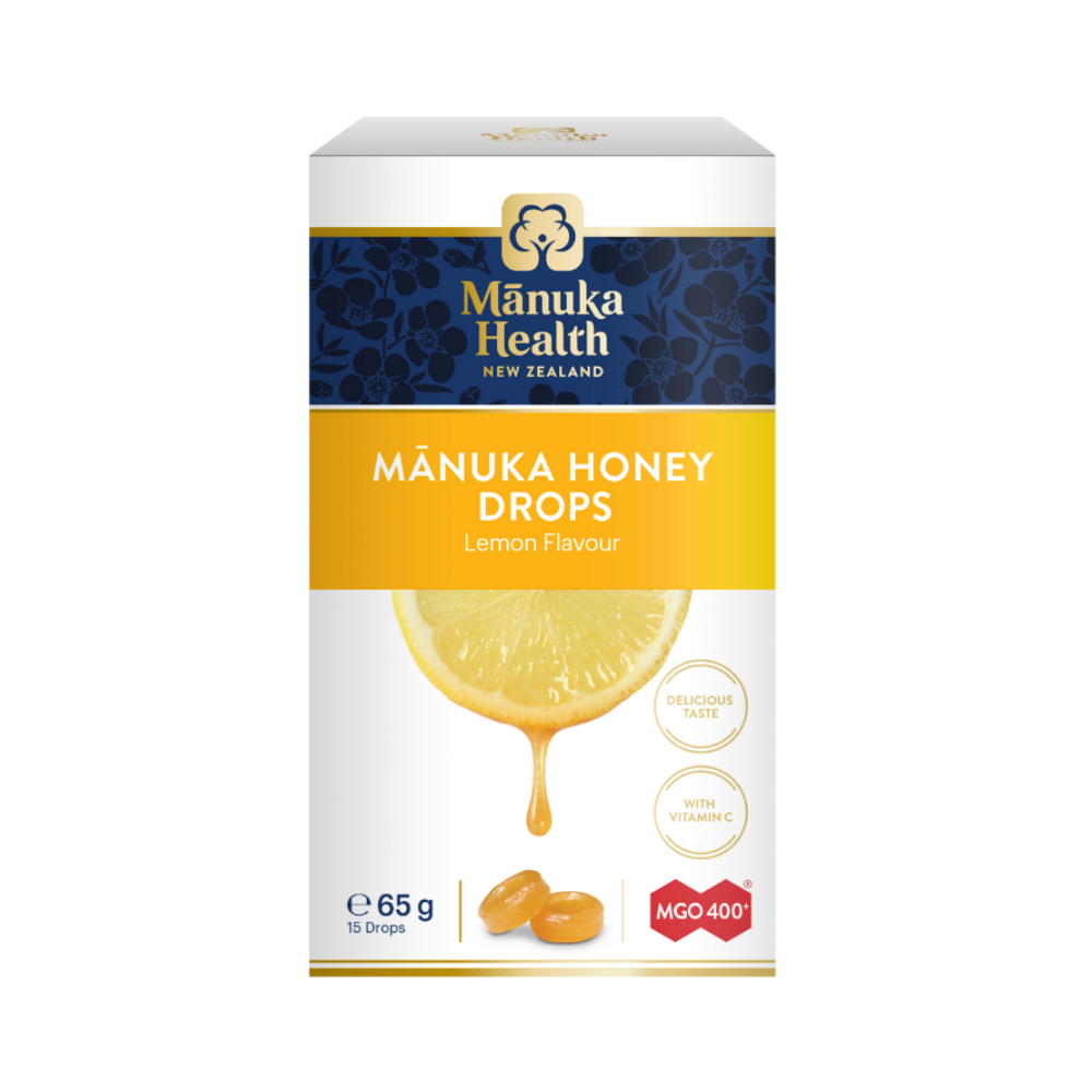 Manuka Health MGO 400+ Manuka Honey Drops- Lemon 65g