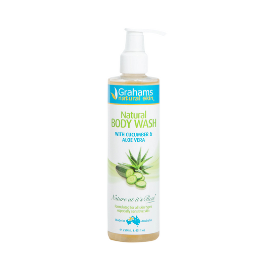 Grahams Natural  Body Wash with Cucumber and Aloe 250ml