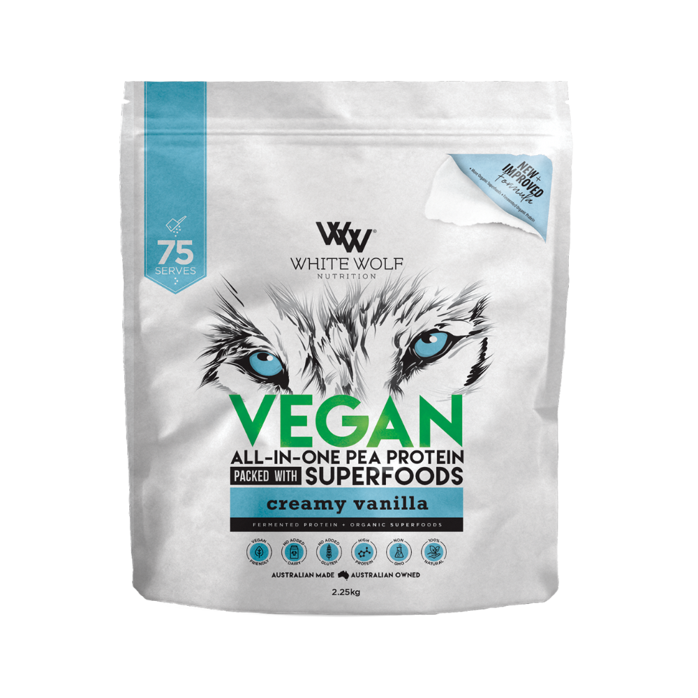 White Wolf Nutrition VEGAN ALL-IN-ONE PEA PROTEIN Creamy Vanilla 2.25kg