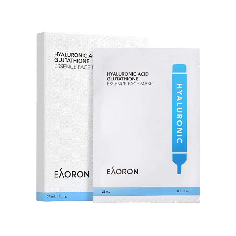Eaoron Hyaluronic Acid Glutathione Essence Face Mask 5pcs/box